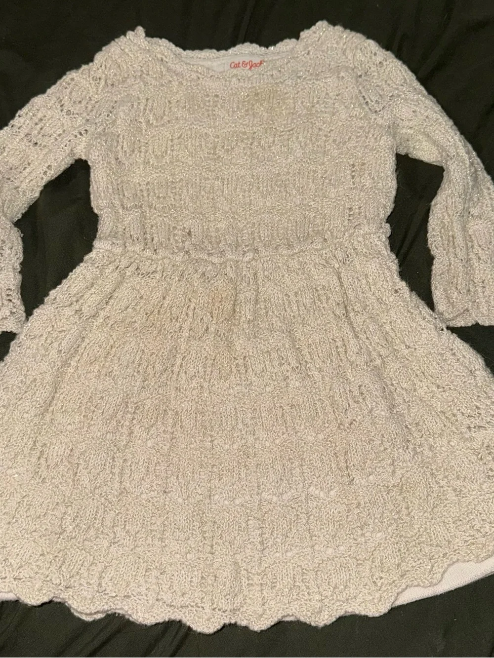 Cat & Jack Ivory Cardigan with Jewel Buttons